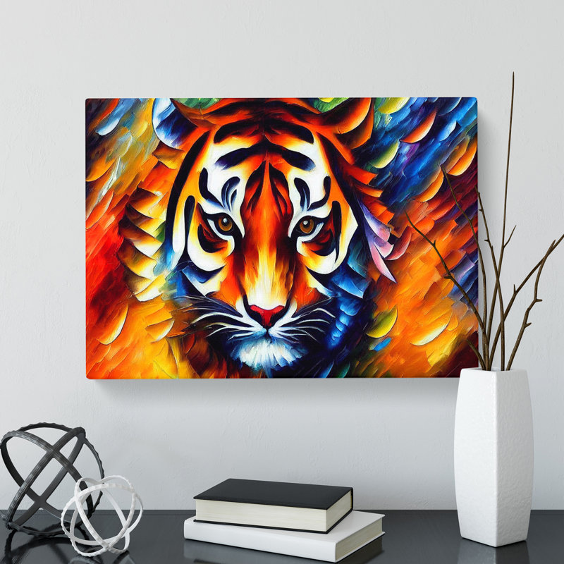 Tiger Painting Vol.1 Abstract - Wrapped Canvas, 40cm H x 60cm W x 3cm D