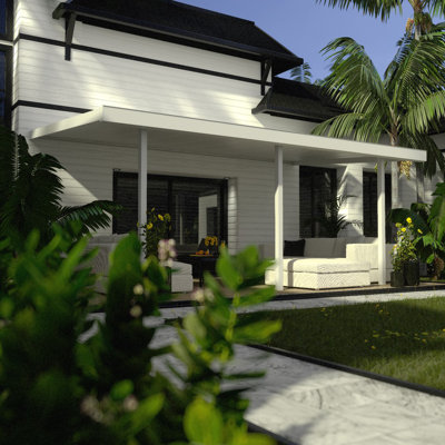 Contempra Slope Patio Awning  in White
