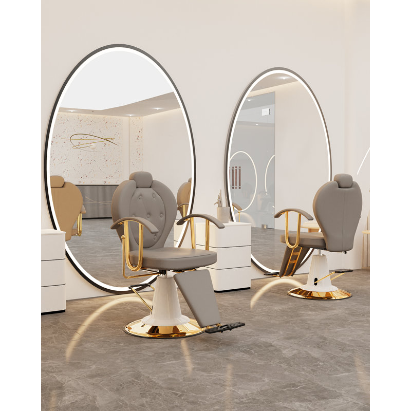Fauteuil inclinable en similicuir, Gris