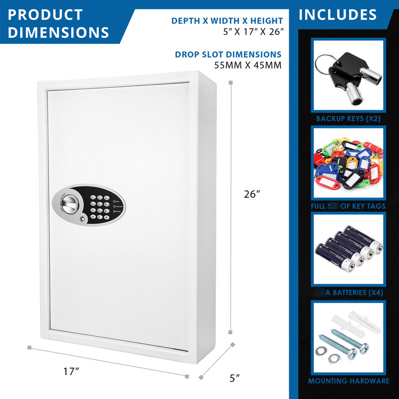 Armoire de rangement pour clés sécurisée pour 144 clés