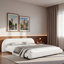 Lit plateforme tapissier avec tissu bouclé-1654954868