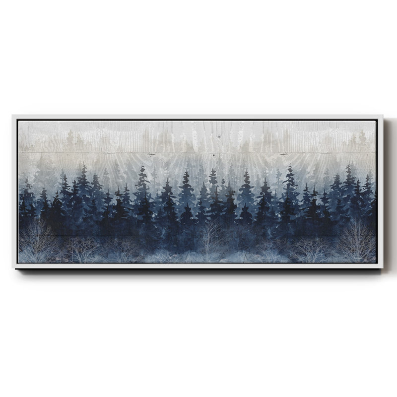 Misty Indigo Forest - toile encadrée, H 20 po x l 50 po
