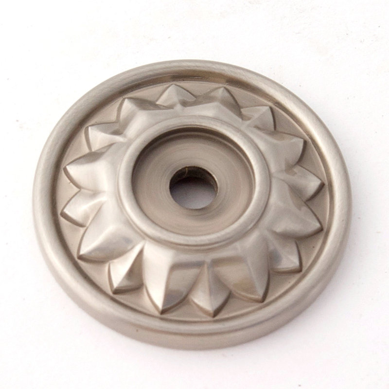 Fiore Brass Rose / Rosette, Satin Nickel