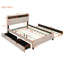Lit plateforme tapissier avec tête de lit, gigogne simple, 2 tiroirs, ports USB et prises de courant-1093951648-1093951661