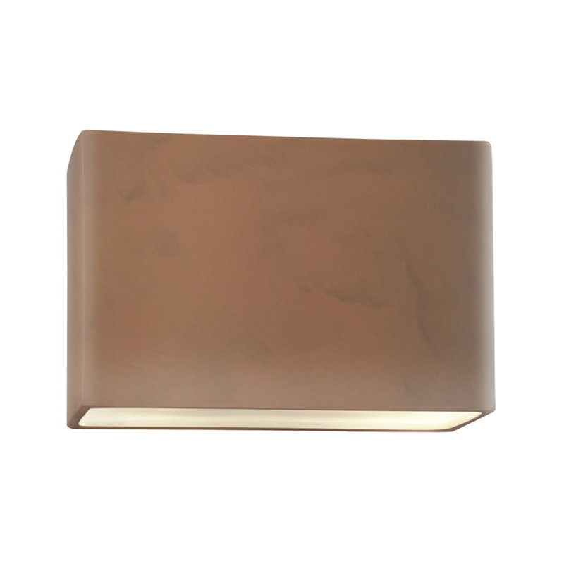 Applique murale encastrée 1 lumière à intensité variable Durso, DEL, Terra Cotta, H 10 po x l 16,5 po x P 4 po