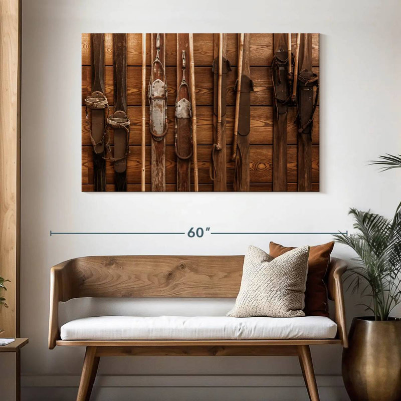 Collection de ski en bois Sireci, H 32 po x l 48 po