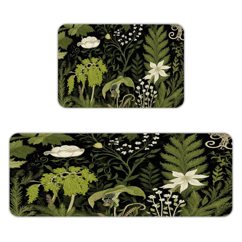 Tapis de cuisine antidérapant 2 pièces