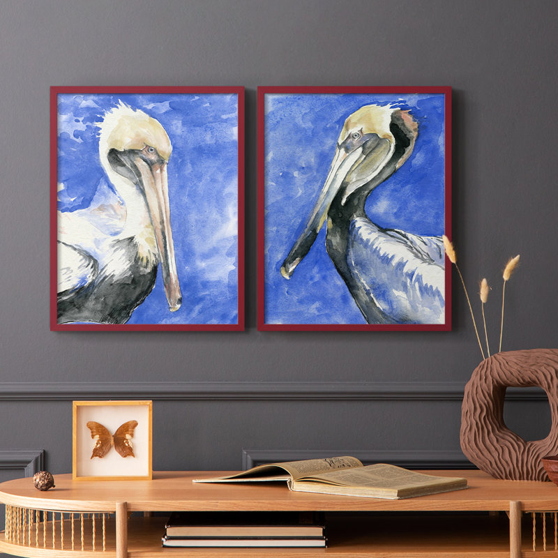 «Pelican Pool I», reproduction encadrée de qualité supérieure - prête à être accrochée - aucun clou requis - aucun clou requis