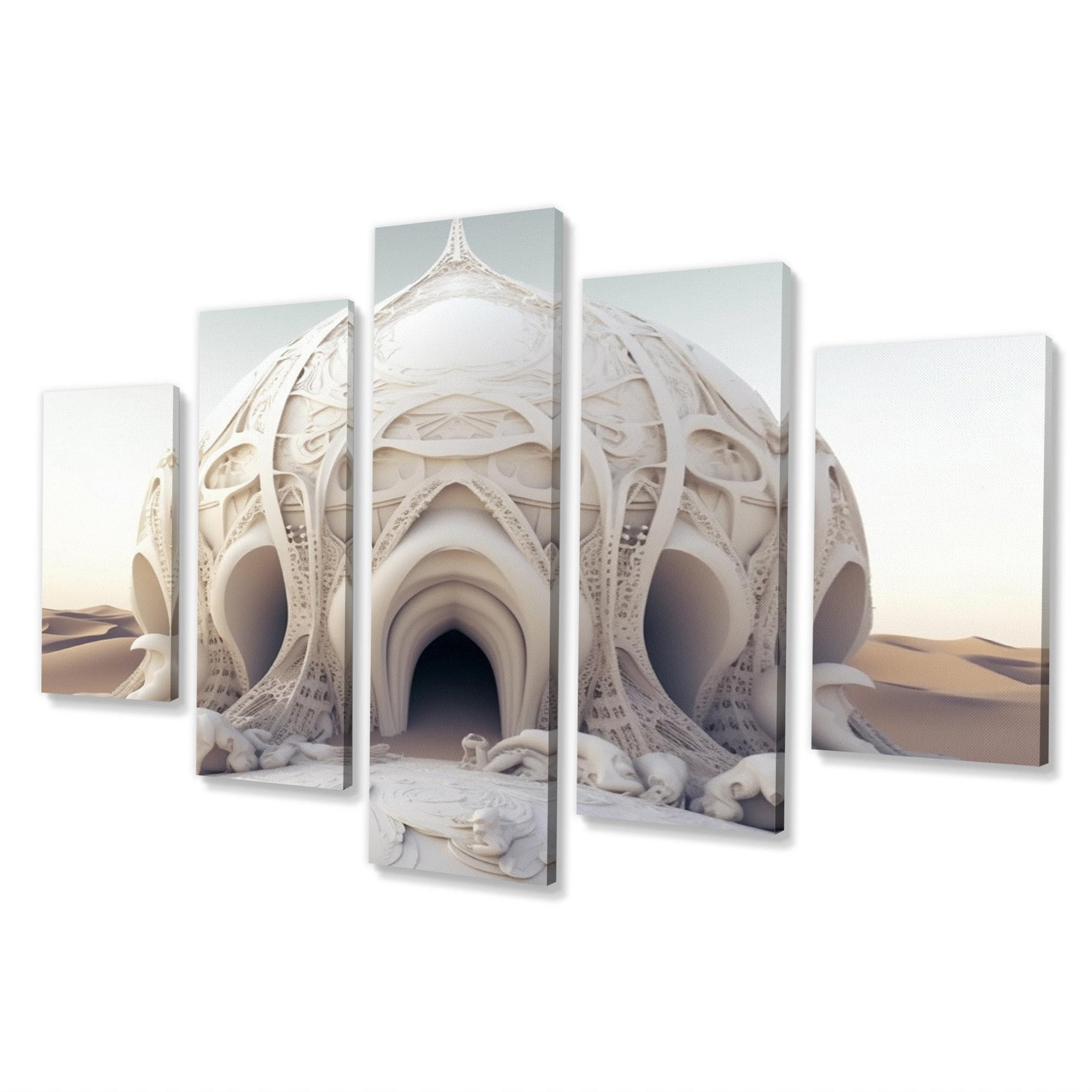 Latitude Run® Architectural Flow Futuristic Architecture Wall Decor 5 Panels Wayfair