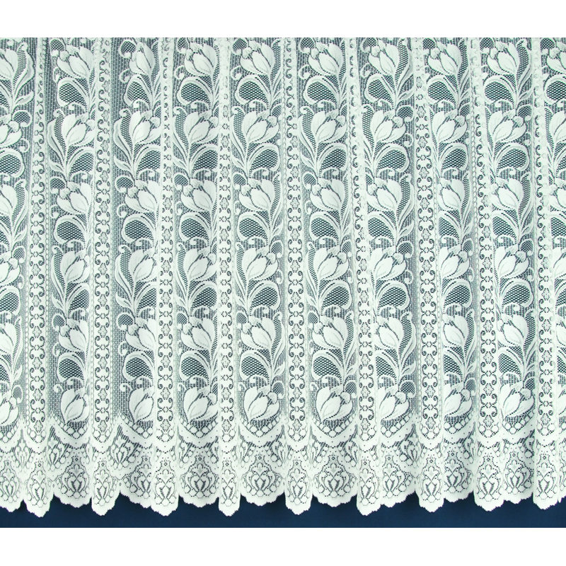 Edmundson Lace Semi Sheer Lace Panels Single Panel, 500 W x 137 D cm