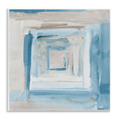 "Blue Layered Squares", art mural par Lanie Loreth