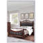 Formal Traditional Dark Cherry Queen Size Bed with Tufted Faux Leather Headboard and Footboard, Durable and Elegant