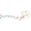 Papier peint de qualité supérieure - Notes de musique colorées-23928743