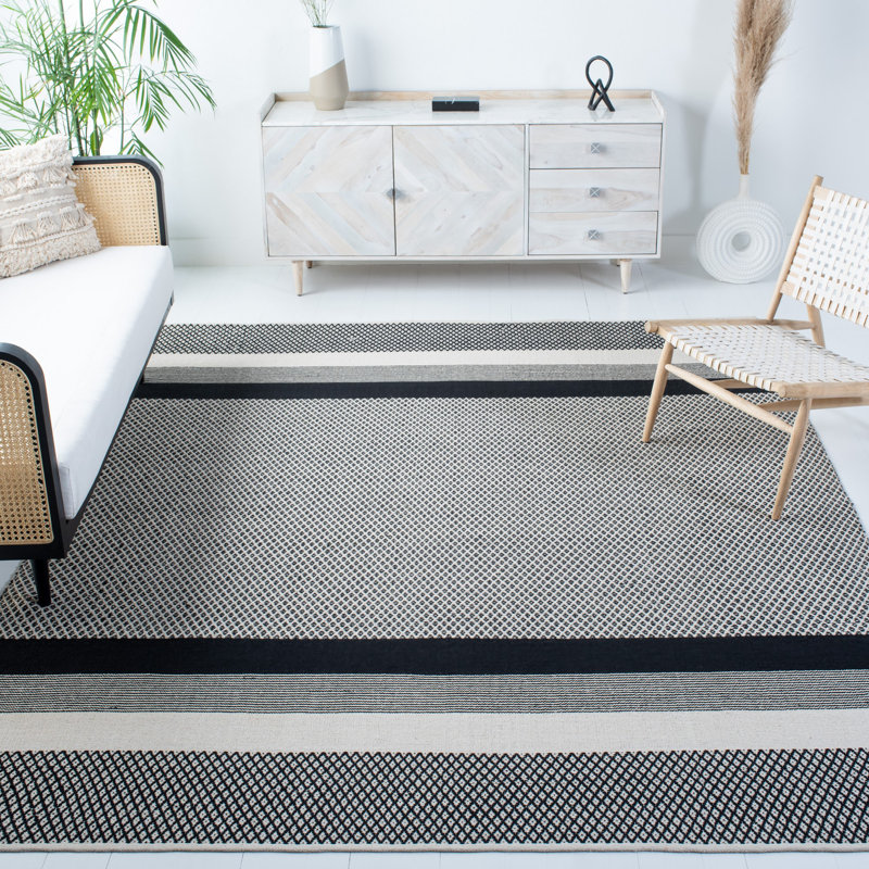 Amoy Flatweave Cotton Geometric Area Rug, Rectangle 8' x 10'