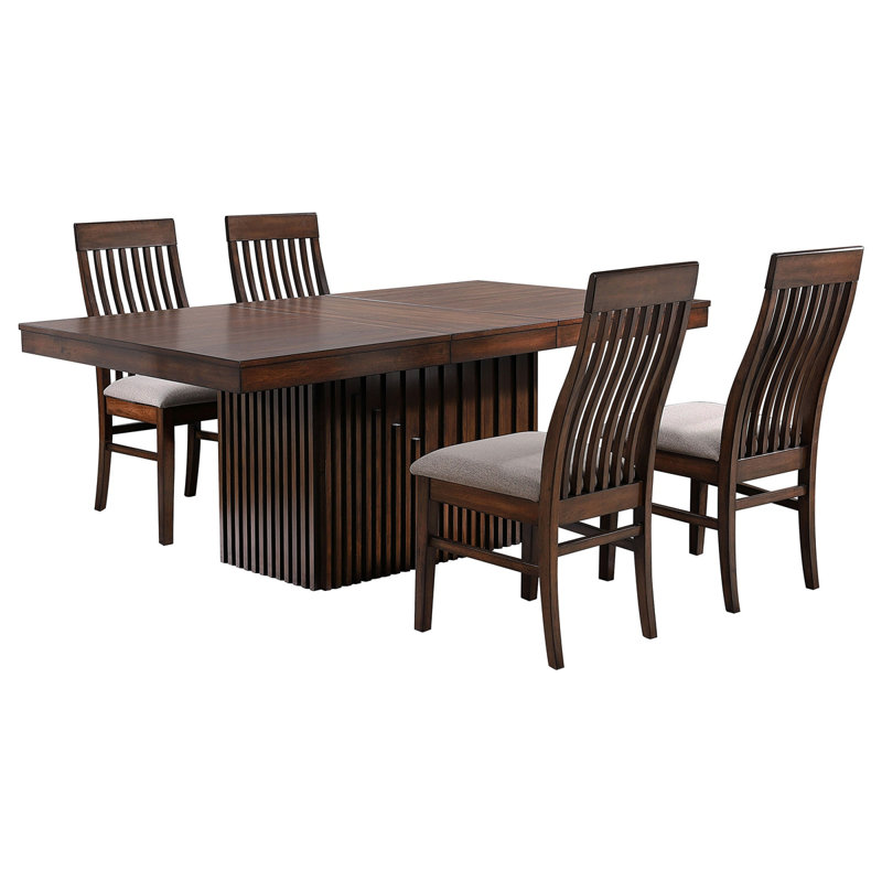 Baywind Mango Oak 5-Piece Dining Set, 5 Pieces: Table, 4 Chairs