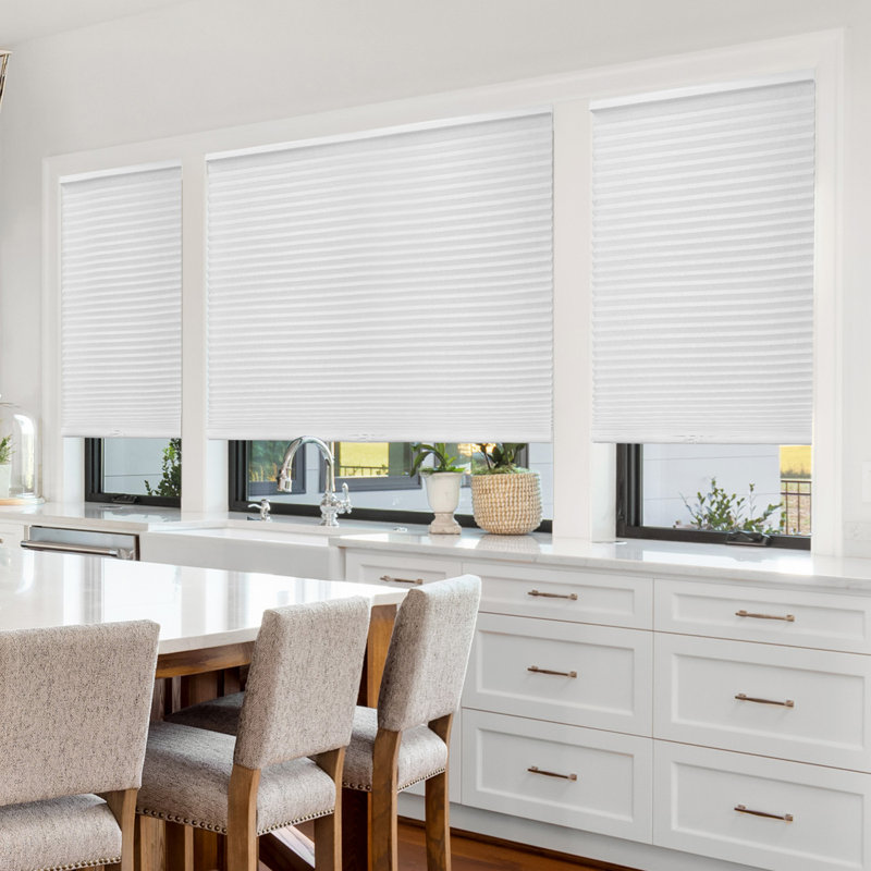 Semi-Sheer Cellular Shade, 19.75"W x 64"L, White