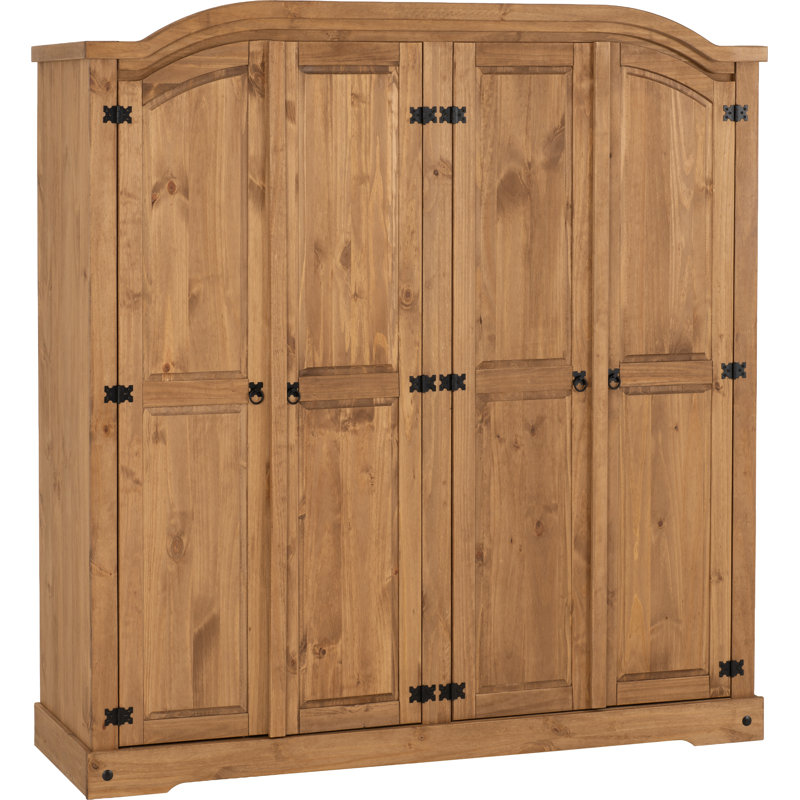 Greenock Solid Wood Four-Door Wardrobe