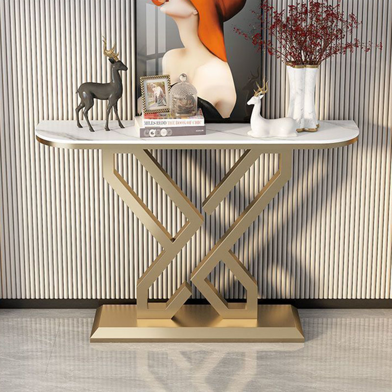 Morris, Blanc / Gris, Doré, H 31,5 po x l 59 po x P 11,8 po