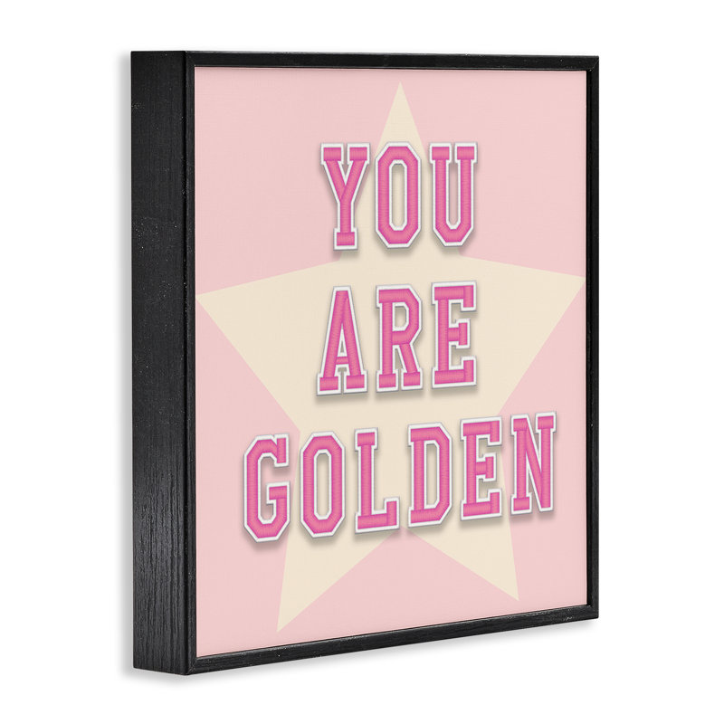 «You Are Golden», estampe numérique encadrée par CAD Designs, H 12 po x l 12 po, Giclée encadrée noir minuit