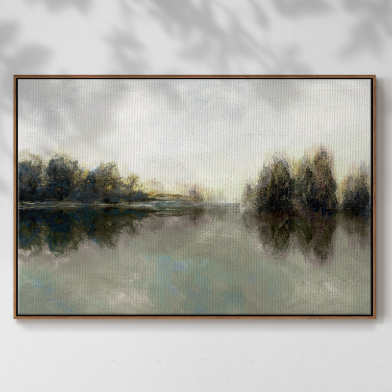Rainy Sunset, reproduction d'art sur toile, H 27 po x l 41 po x P 2 po, Noyer