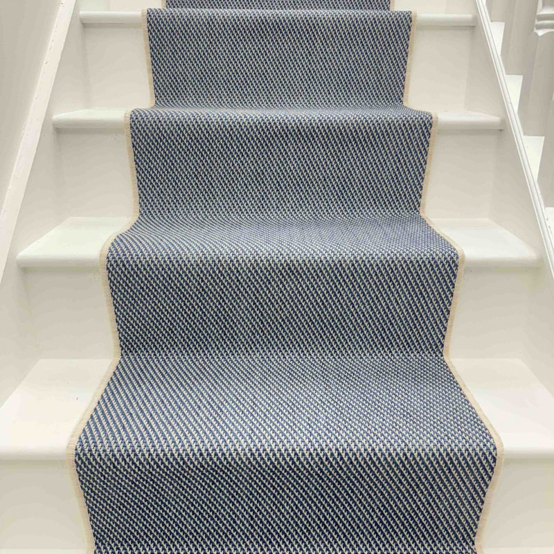 Stair Runner Solid Colour Flatweave Area Rug, Runner 60 x 690 cm