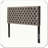 Tufted Upholstered Headboard Modern Button Metal Legs Wood Frame,Queen