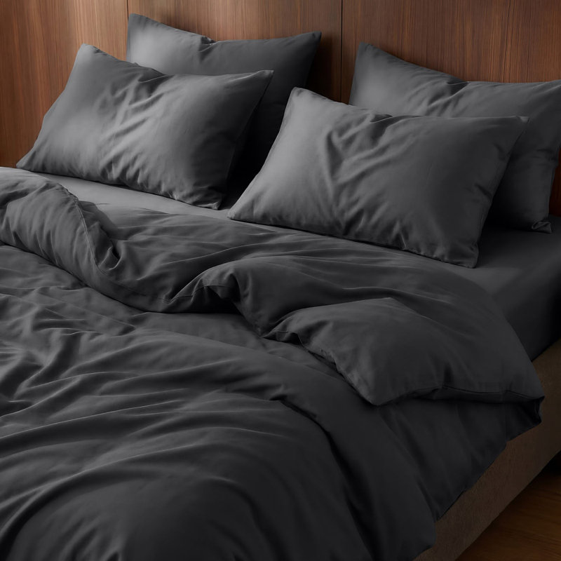 Bedding Sets Sateen No Pattern Duvet Cover Set, Beige, 50x75cm Pillowcase, King