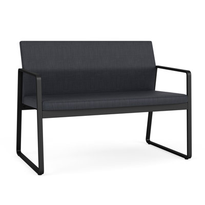 Gansett Waiting Reception Loveseat Metal Frame No Center Arms