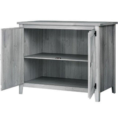 Light Grey Wooden Sheds, Modern Farmhouse Storage Solution For Outdoor