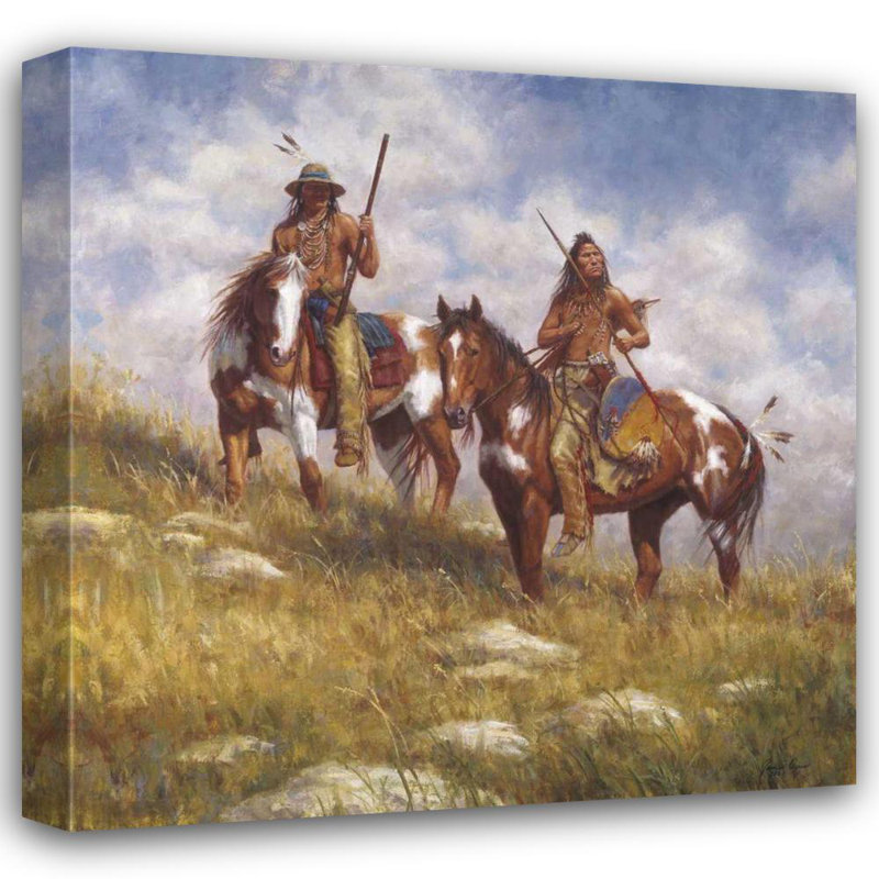 Alcott Hill® Ayers, art sur toile tendue de la James Gallery, Keepers of the Prairie, H 36 po x l 36 po