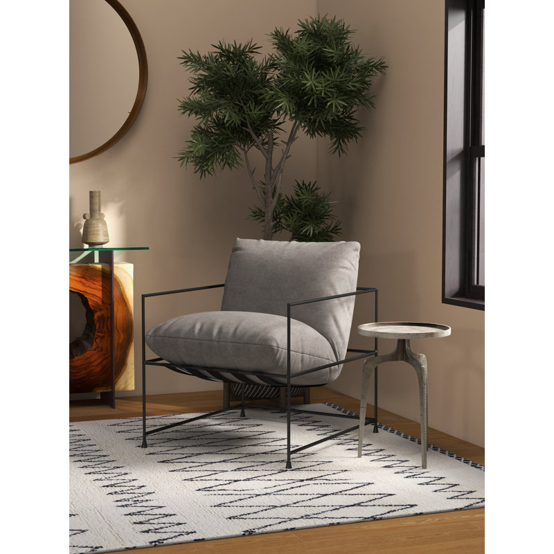 Danita Armchair, Washed Grey Performance Canvas