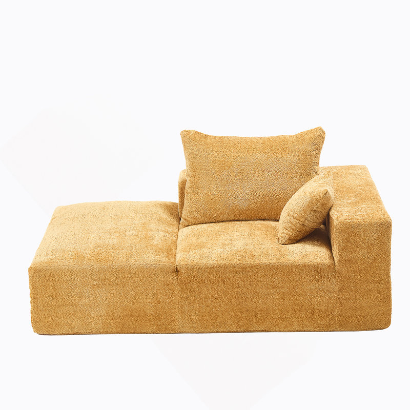 Canapé Boucle 67,72 "l, Chenille jaune