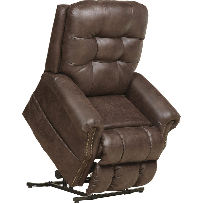 Fauteuil de massage inclinable et chauffant Rambert, Similicuir brun