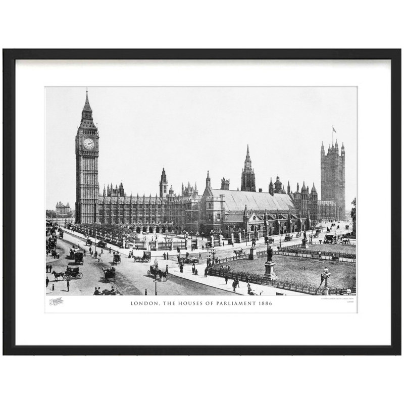 London, The Houses Of Parliament 1886 by Francis Frith - Single Picture Frame Print, 60cm H x 80cm W x 2.3cm D