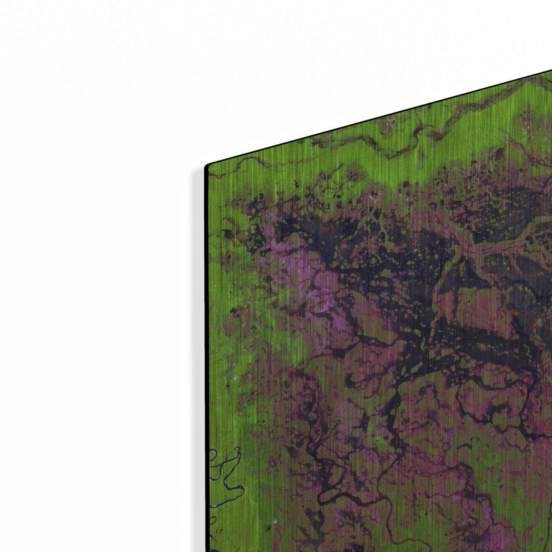 Red Barrel Studio® «Earth as Art: Demini River», art mural en métal, H 24 po x l 24 po
