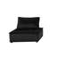 Canapé modulaire 5 pièces en velours avec repose-pieds noir-1262723870