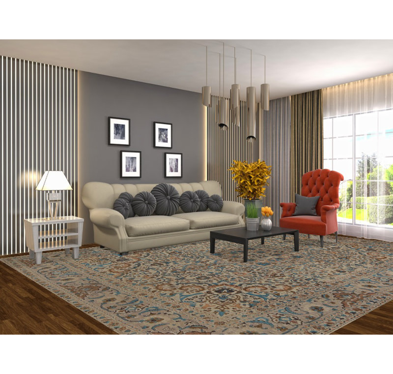 Tapis traditionnel rétro en laine 10 x 13