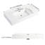 Lavabo en résine 36 po pour salle de bain, blanc brillant, 34,78 po de profondeur, 17,99 po de largeur, 4,7 po de hauteur, 46,27 lb, égratignure et saleté en résine, profondeur, largeur, hauteur,