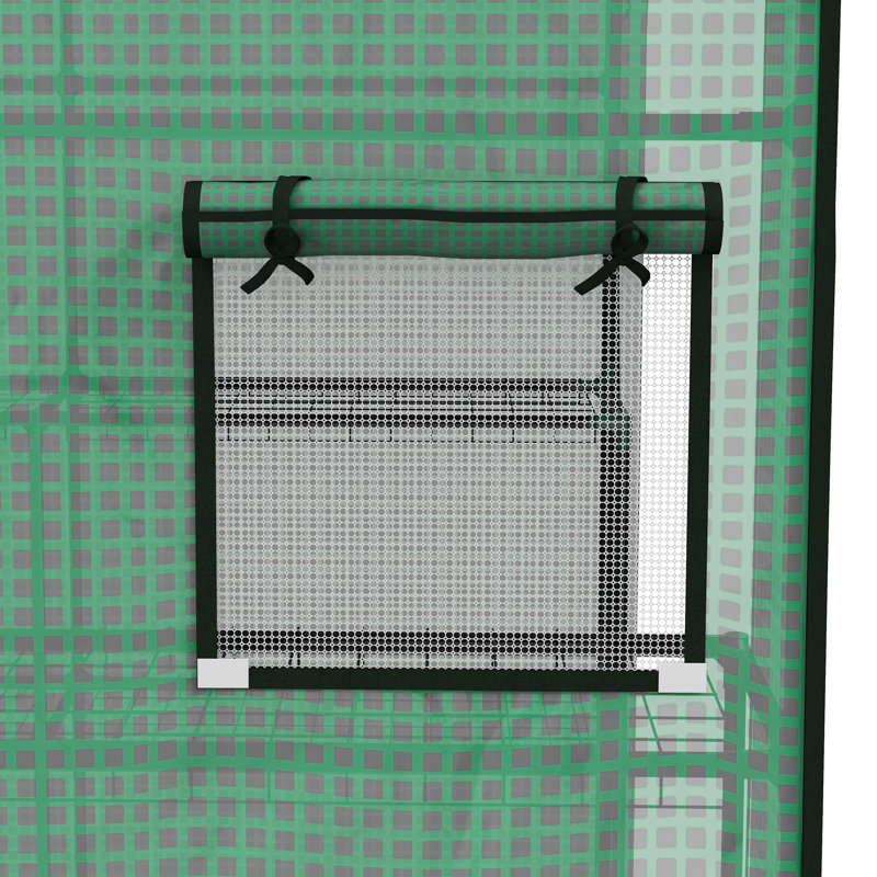 Kaelen Traditional Greenhouse Cover Replacement with Durable 135GSM Plastic and Roll-Up Doors