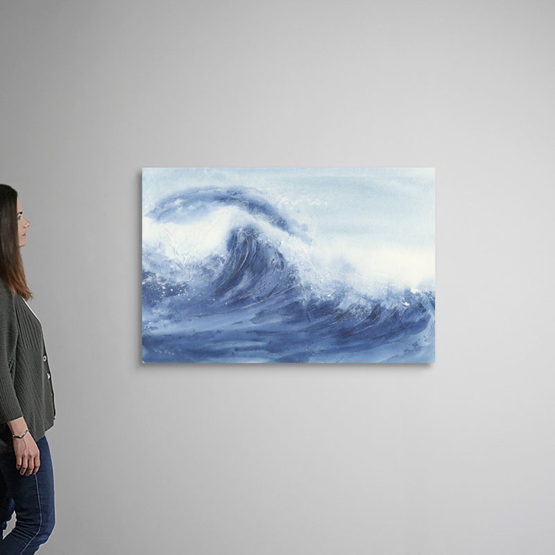 «Waves II» par Chris Paschke, reproduction d'art sur toile, H 32 po x l 48 po x P 1,25 po, Toile tendue