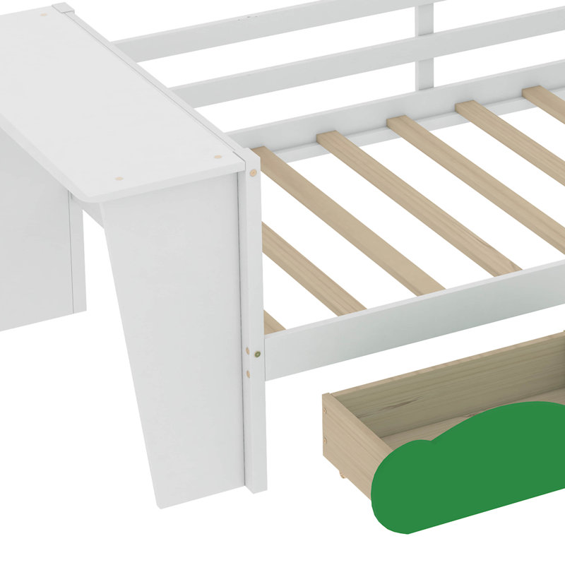Lit plateforme simple Karyn, Blanc