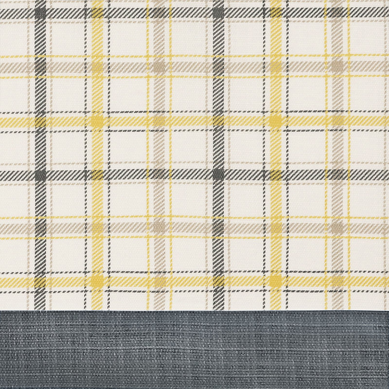 Maddy Plaid Tailored 58'' W Window Valance, Gray
