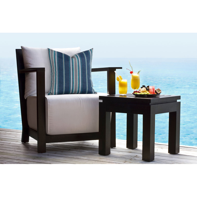 Solarium Striped Outdoor Throw Pillow, 17" H x 17" W