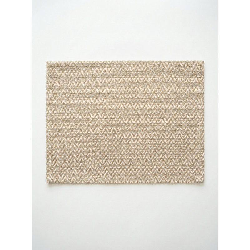 Napperon intérieur chaud beige chaud à chevrons, Warm Beige