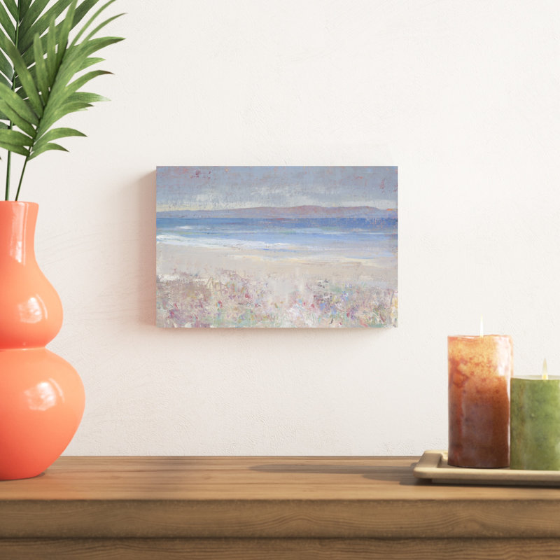«Beach Textures I» par Timothy O 'Toole - peinture sur toile tendue, H 8 po x l 12 po x P 1,25 po