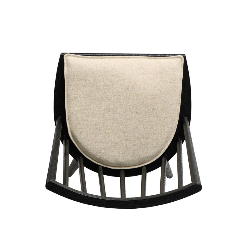 Lewis Windsor Chair With Cushion-Black Oak