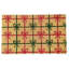 Tapis de porte antidérapant en fibre de coco avec support PVC 18 x 30 cm - Tapis de porte festif en fibre de coco à motif d'emballage cadeau