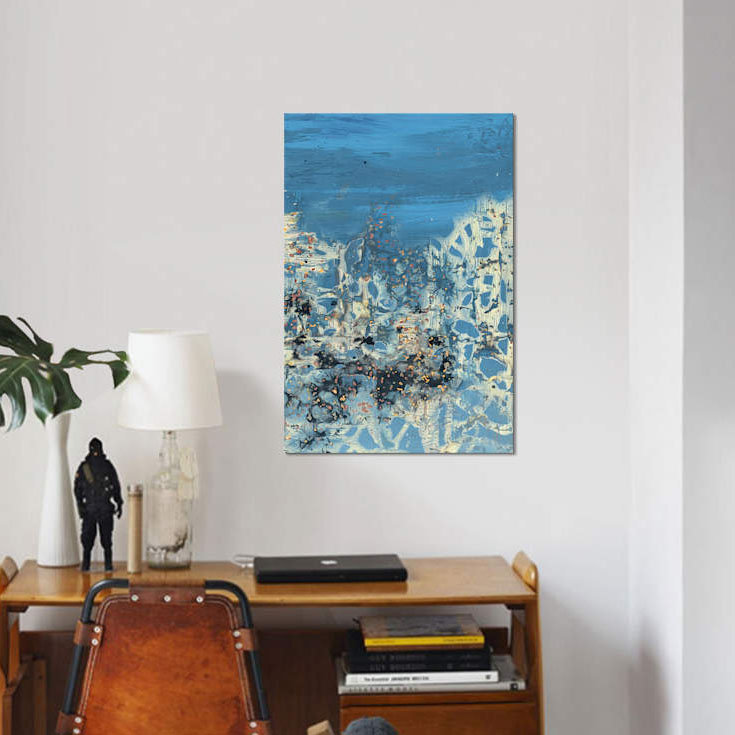 «Treading Water I» par PI Galerie - reproduction sur toile tendue, H 26 po x l 18 po x P 1,5 po, Toile tendue, Pas de tapis