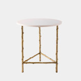 Bamboo Marble End Table