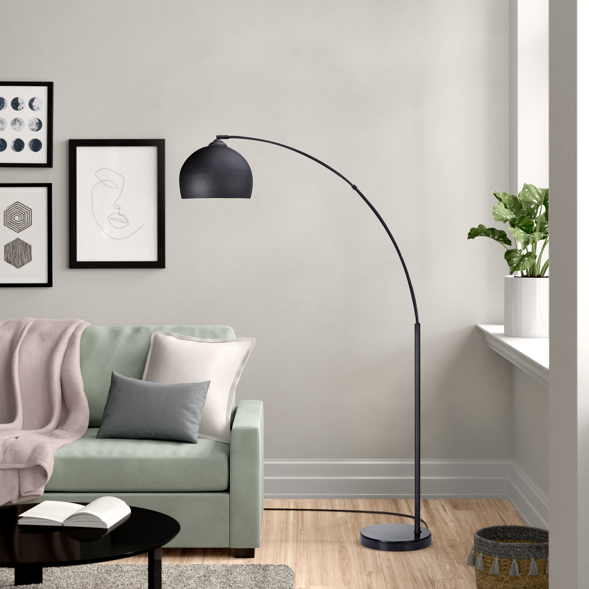 Zipcode Design Bonita 174cm Arched Floor Lamp & Reviews | Wayfair 
